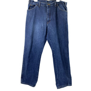 Dickies Blue Jeans Mens 36 x 31.5 Dark Wash‎ Denim Straight Work Wear